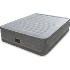 Надувные кровати INTEX Кровать флок Квин комфорт, 152х203х56см, 220в, встроенный насос, 64418 108-010