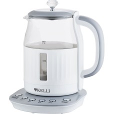 Электрический чайник KELLI KL-1373 бело-серый