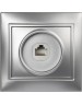 Розетка SMARTBUY (SBE-01s-S1-RJ) Венера, 1-местная, серебро
