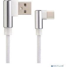Кабель PERFEO (U4905) USB A вилка - Type-C вилка, 2.4A, угловой, белый, длина 1 м., Type-C Premium