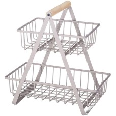 Корзина для фруктов AGNESS 917-123 с деревянной ручкой 27.5*17.5*29см