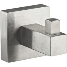 Аксессуары для ванной комнаты GFMARK 87110 Крючок одинарный, из нержавеющей стали, с квадратным основанием, цвет САТИН