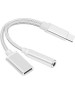 Переходник АТОМ (31043) USB Type-C-3,5 Jack/USB Type-C, серебряный