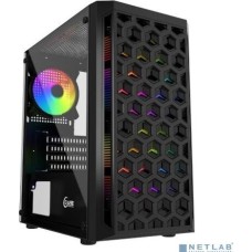 Powercase CMIMTB-L3 Корпус Mistral Micro T3B, Tempered Glass, Mesh, 2x 140mm + 1х 120mm 5-color fan, чёрный, mATX (CMIMTB-L3)