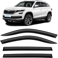 Дефлекторы CORSAR Дефлекторы Skoda Kodiaq 17-н.в. кроссовер, нак., 4шт
