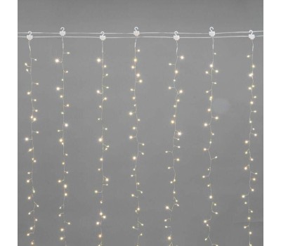 NEON-NIGHT Гирлянда Светодиодный занавес из росы Фейерверк 3х3м 900 LED ТЕПЛЫЙ БЕЛЫЙ IP20 230В