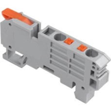 REXANT Клемма СМК 222-621-PT-6 3 вывода рычаг-пружина на DIN-рейку (1-6 мм²) серая (50 шт/уп)