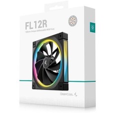 DEEPCOOL Вентилятор FL12R Reverse, 120мм, 4-pin, 2150об/мин, 33.9 дБ, ARGB, черный, Ret [r-fl12r-bkapn1-g]