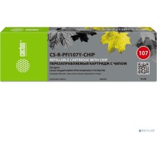 CACTUS Картридж перезаправляемый струйный CS-R-PFI107Y-CHIP желтый (260мл) для Canon imageProGRAF iPF670/680/685/770/780/785 с чипом