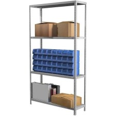 ПРАКТИК Стеллаж MS пол.:4 единая 1850x1000x300мм серый (S24199153402)