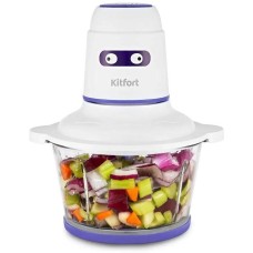 KITFORT Измельчитель электрический КТ-3050-1 1.5л. 400Вт белый/фиолетовый