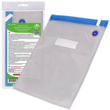 MULTIDOM Вакуумный пакет с замком zip-lock и защитным клапаном для хранения продуктов многоразов. 26х34см VL80-482