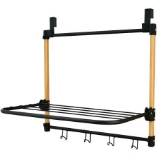 MULTIDOM Полка навесная на дверь с 4 крючками. Размер 45х30х40 см. GE56-182