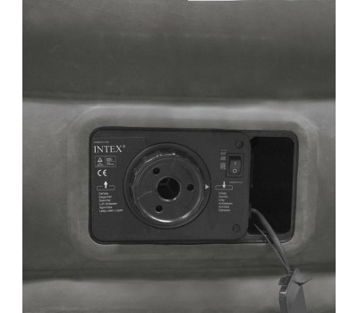 Надувные кровати INTEX Кровать флок Квин комфорт, 152х203х56см, 220в, встроенный насос, 64418 108-010
