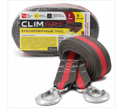 Трос буксировочный CLIM ART CLA00773 7т 2кр с мешком, термоупаковка