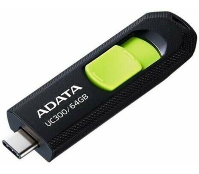 A-DATA 64GB Type-C UC300 ACHO-UC300-64G-RBK/GN USB3.2 черный/зеленый