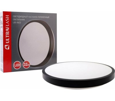 светильник ULTRAFLASH (15159) LBS-8632 (LED св-к, 32Вт, 4500К, Flat, черный)