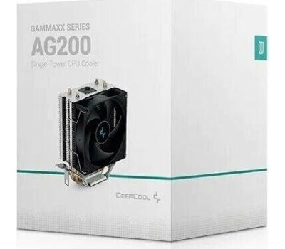 DEEPCOOL Cooler AG200 (100W Intel LGA1700/1200/1151/1150/1155 AMD AM5/AM4 30.5dB 500-3050 rpm 120мм медь+ алюминий)