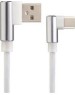 Кабель PERFEO (U4905) USB A вилка - Type-C вилка, 2.4A, угловой, белый, длина 1 м., Type-C Premium