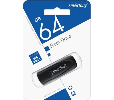USB-флеш SMARTBUY (SB064GB3SCK) UFD 3.0/3.1 064GB Scout Black