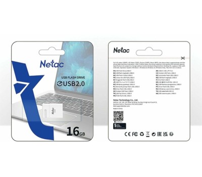 NETAC Флеш Диск 16GB U116 NT03U116N-016G-20WH USB2.0 белый