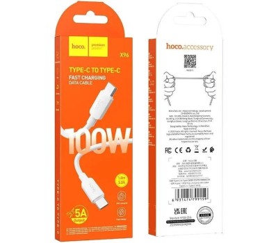 Кабель HOCO (6931474799135) X96aa 60WUSB 3.0A Type-C 1,0m белый