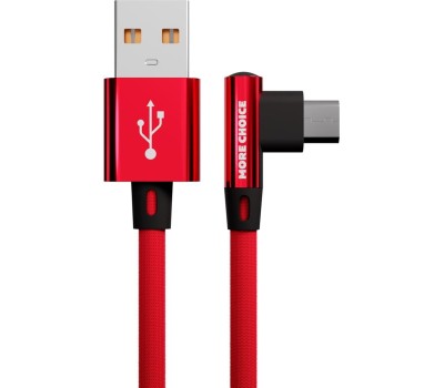 Кабель MORE CHOICE (4627151196985) K27m USB 2.1A microUSB красный - 1,0m