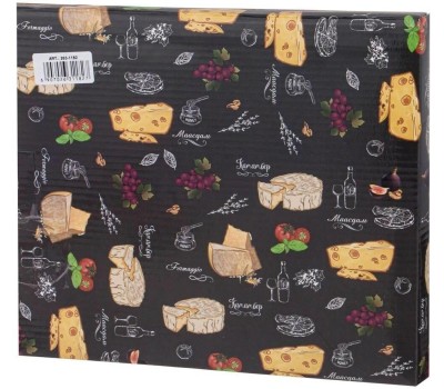 Доска разделочная LEFARD 263-1182 СЕКРЕТНЫЕ ИНГРЕДИЕНТЫ сырорезка черная 27,5*23*3см