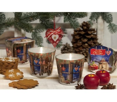 Свеча BARTEK Очарование Рождества (Charming Christmas) 115гр в стакане