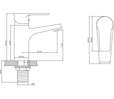 Смеситель OASIS L3002MG для раковины