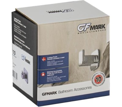 Аксессуары для ванной комнаты GFMARK 87110 Крючок одинарный, из нержавеющей стали, с квадратным основанием, цвет САТИН