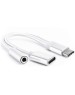 Переходник АТОМ (31043) USB Type-C-3,5 Jack/USB Type-C, серебряный
