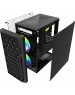 Powercase CMIMTB-L3 Корпус Mistral Micro T3B, Tempered Glass, Mesh, 2x 140mm + 1х 120mm 5-color fan, чёрный, mATX (CMIMTB-L3)