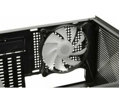 Powercase CMIMTB-L3 Корпус Mistral Micro T3B, Tempered Glass, Mesh, 2x 140mm + 1х 120mm 5-color fan, чёрный, mATX (CMIMTB-L3)