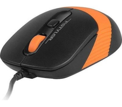 A4TECH Мышь проводная Fstyler FM10, оптическая, USB, 1600dpi, черный и оранжевый [fm10 orange]