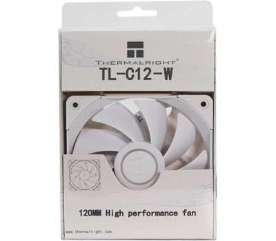 THERMALRIGHT Вентилятор TL-C12-W 120мм, 4-pin, 1500об/мин, 25.6 дБ, белый, Ret
