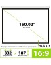 Экраны CACTUS Экран 187x332см Wallscreen CS-PSW-187x332 16:9 настенно-потолочный рулонный белый
