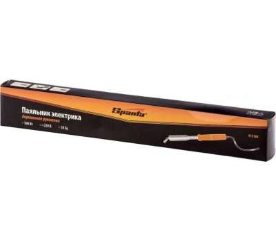SPARTA Паяльник электрика с ручкой из дерева, 100 Вт, 220 В 913104