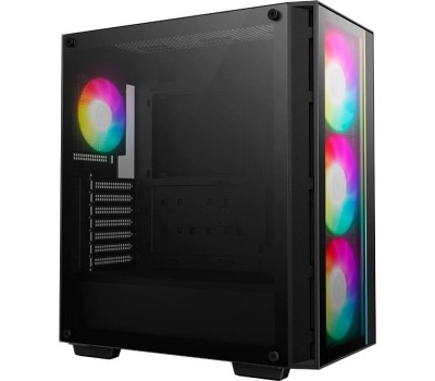 Корпус для ПК DEEPCOOL Корпус MidTower MATREXX 55 V4 черный (ATX, без БП, 2xUSB3.0, 3x140mm+1x120mm ARGB) (R-MATREXX55-BKADA4-G-4)