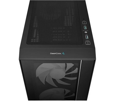 Корпус для ПК DEEPCOOL Корпус MidTower MATREXX 55 V4 черный (ATX, без БП, 2xUSB3.0, 3x140mm+1x120mm ARGB) (R-MATREXX55-BKADA4-G-4)