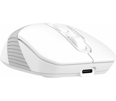 A4TECH Мышь Fstyler FB10C белый/серый оптическая (2400dpi) беспроводная BT/Radio USB (4but) [1583792]