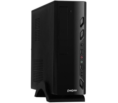 Exegate EX268695RUS Корпус MiniITX Exegate MI-208 Black, miniITX/mATX, <M400, 80mm>, 2*USB, Audio