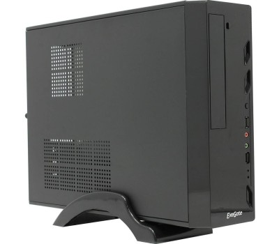Exegate EX268695RUS Корпус MiniITX Exegate MI-208 Black, miniITX/mATX, <M400, 80mm>, 2*USB, Audio