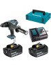 MAKITA Дрель-шуруповерт DDF458RFE, 3Ач, с двумя аккумуляторами