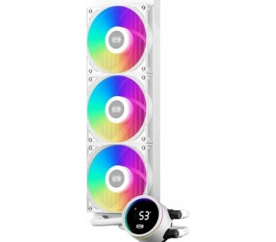 PCCOOLER Система водяного охлаждения DA360 Pro Digital, LCD, 4-pin, ARGB, 120мм, белый, retail [da360pro-whawxl-gl]