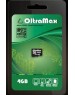 Карта памяти OLTRAMAX MicroSDHC 4GB Class4 [OM004GCSDHC4-W/A-AD]