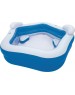 BESTWAY 54153 Бассейн надувной Bestway 213*206*69 см, 575 л, с сиденьями и подголовниками