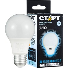 Лампа СТАРТ LEDGLSE27 7W 40 WS