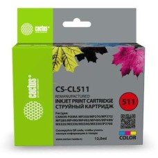 CACTUS Картридж струйный CS-CL511 CL-511 многоцветный (12мл) для Canon MP240/MP250/MP260/MP270/MP480/MP490