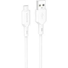 Кабель BOROFONE (6974443384499) BX70 USB 2.4A microUSB 1м белый